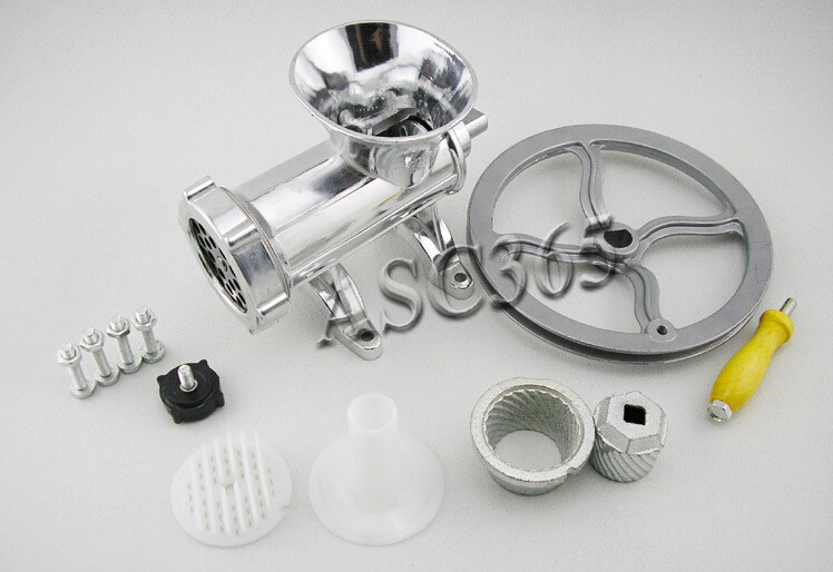 Manual Meat Grinder 32 Aluminium Alloy With Pulley Grinding Sausage